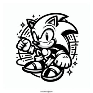 Sonic Logo Coloring Sheet