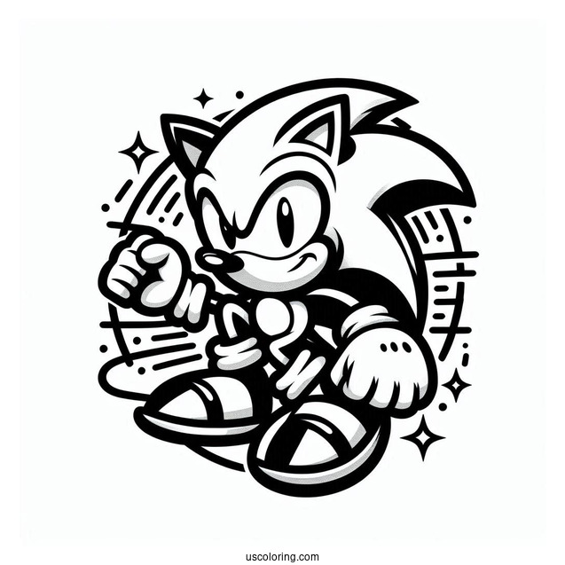Sonic Logo Coloring Sheet