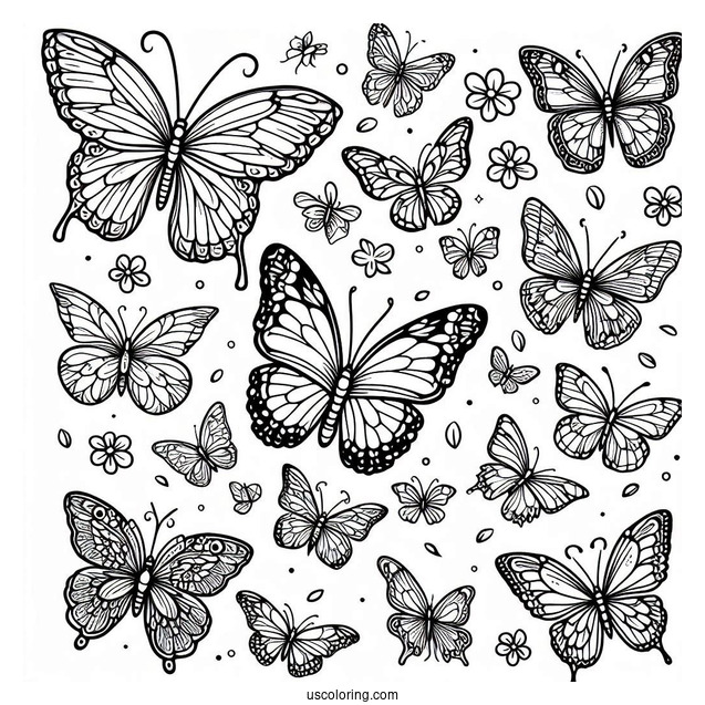 Dozens Of Butterflies Fluttering Around