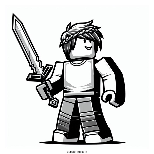 Roblox Guy With Minecraft Sword