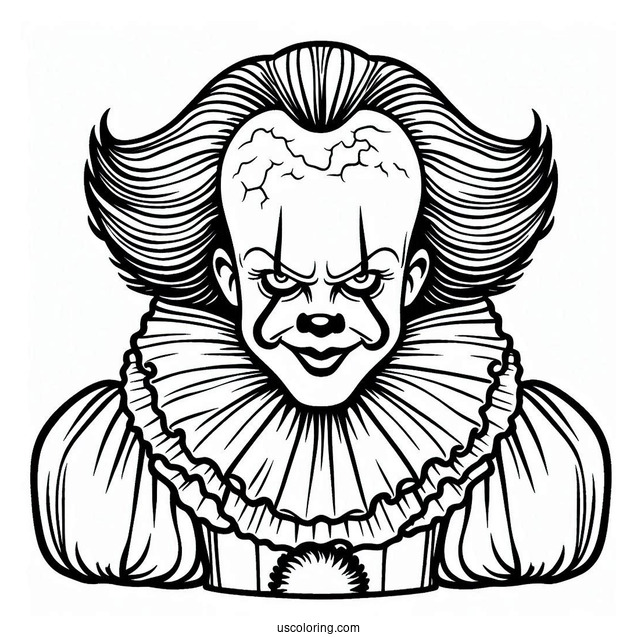 Easy Outline of Pennywise from IT
