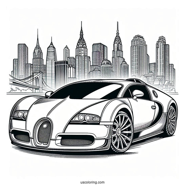 Bugatti Coloring Picture For Kids