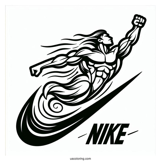 Nike Coloring Page Of Logo