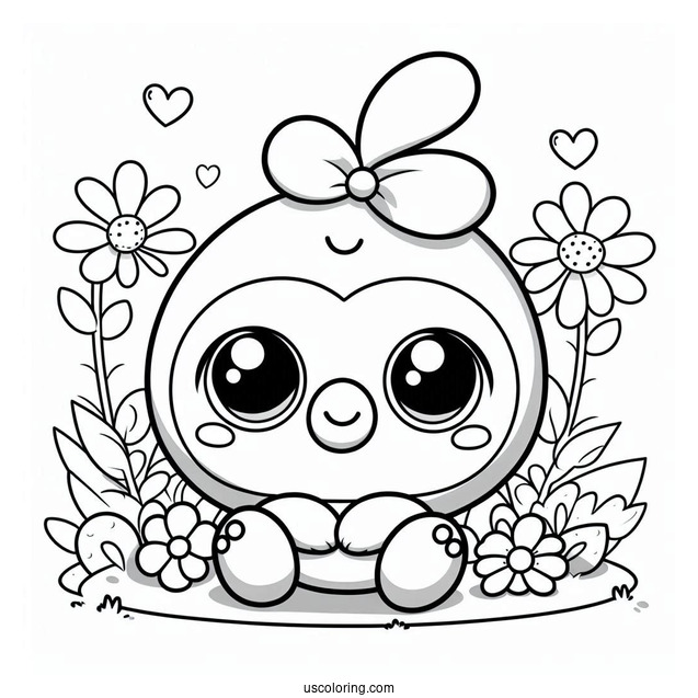 Pororo Coloring Page Of Easy Petty Outline For Preschoolers
