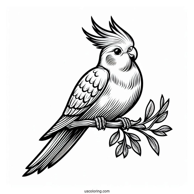 Cockatiel Coloring Page