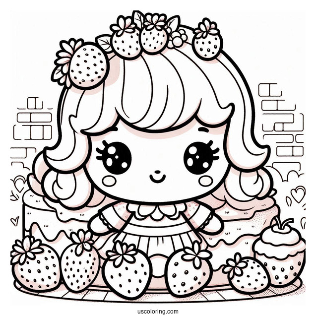Strawberry Shortcake Coloring Page And The Berry Brick Road