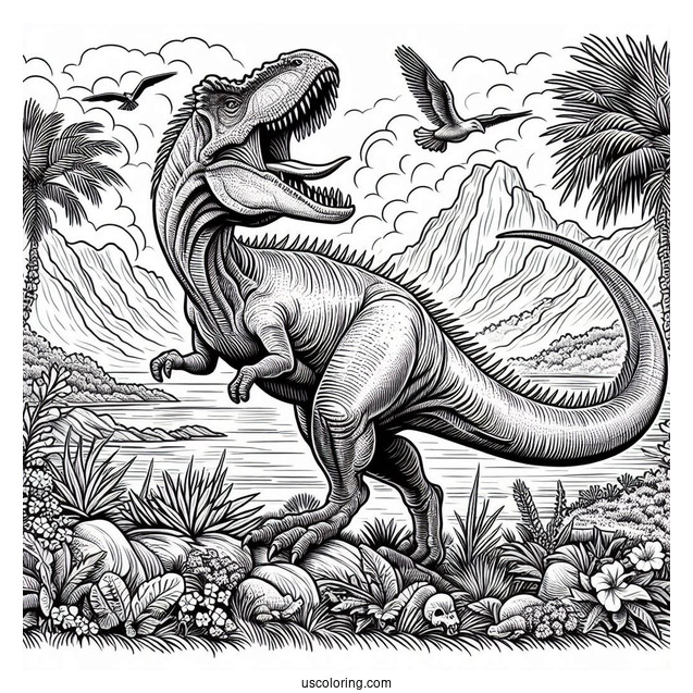 Roaring Baryonyx Dinosaur