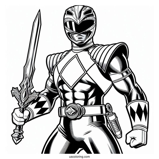 Mighty Morphin Power Rangers Coloring In For Kids