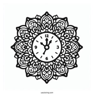 How To Tell The Time Coloring Page
