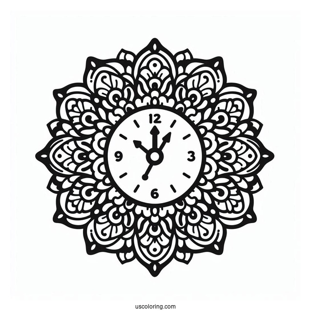 How To Tell The Time Coloring Page