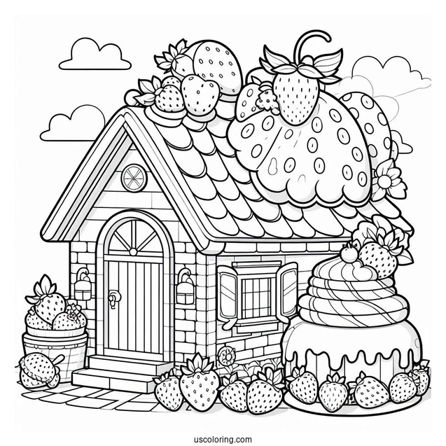 Strawberry Shortcake Coloring Page And The Berry Brick Road