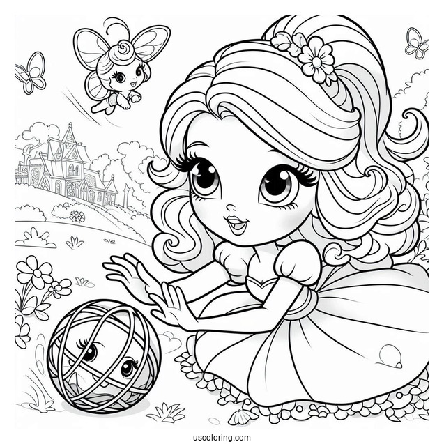 Griselle Grande Trying To Catch Polly Pocket Coloring Page And Friends