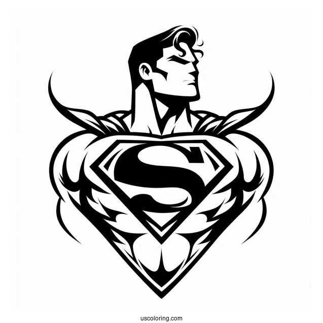 Superman Logo Coloring Sheet