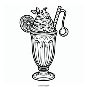 Milkshake Coloring Picture