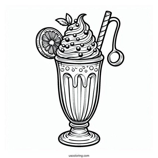 Milkshake Coloring Picture