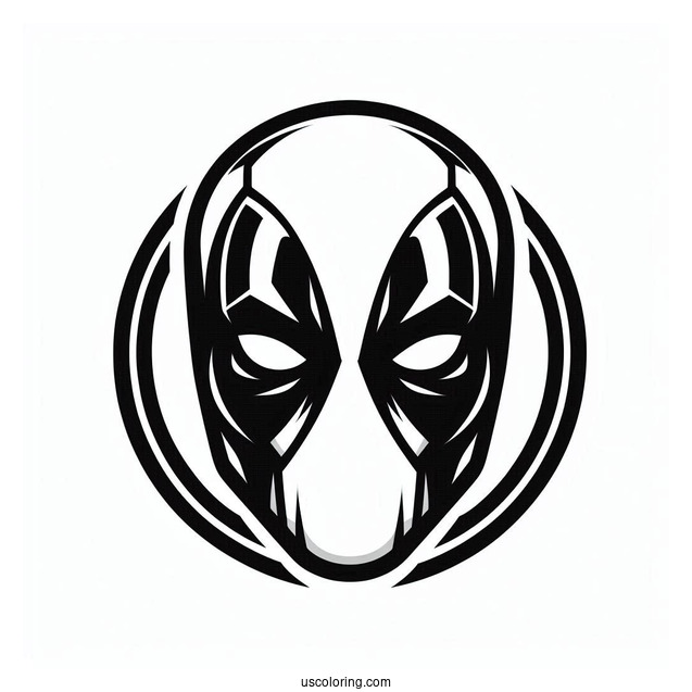 Deadpool Logo Coloring Page