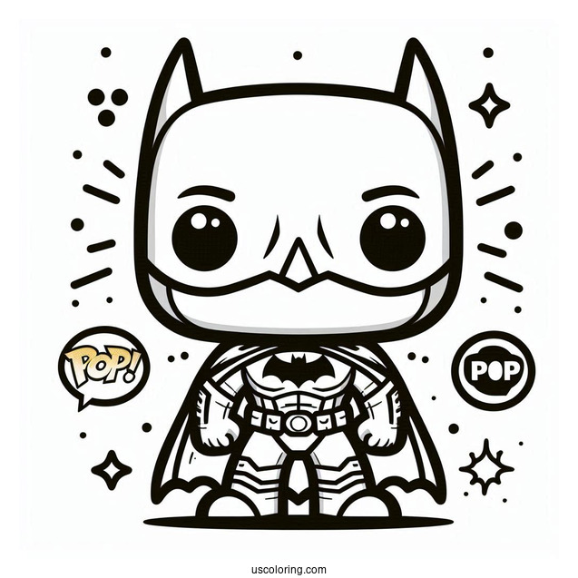 Cute Funko Pop Coloring Sheet