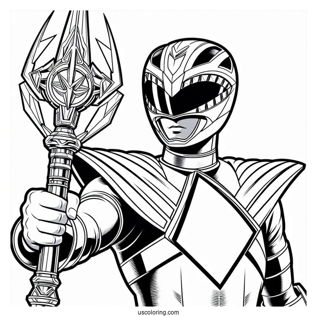 Power Ranger Holding Power Lance