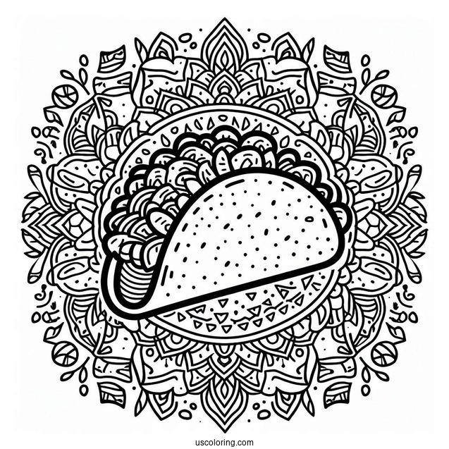 Tasty Taco In The Middle Of A Mandala
