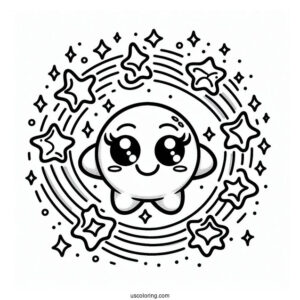 Sparkly Sprunki Coloring Page Of Cast For Kids