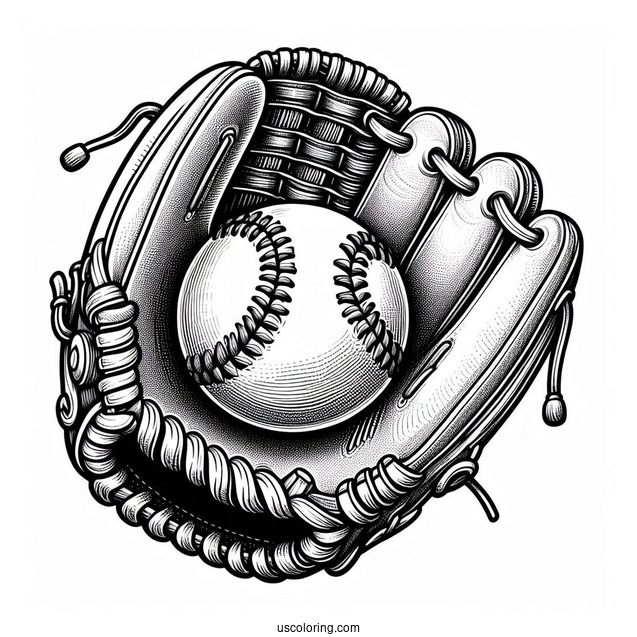 Easy To Color Baseball Glove