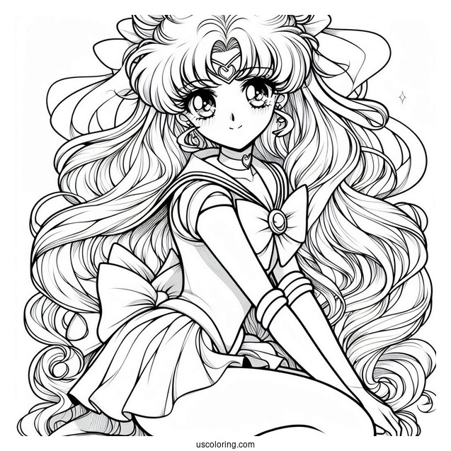 Detailed Coloring Page Of Sailor Venus