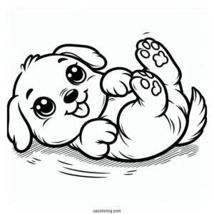 Puppy Rolling On the Floor