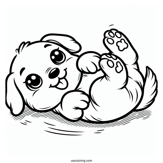 Puppy Rolling On the Floor