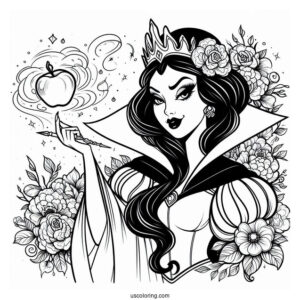 Coloring Sheet Of The Evil Queen