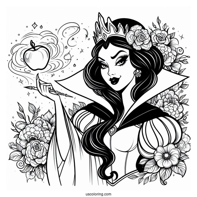 Coloring Sheet Of The Evil Queen