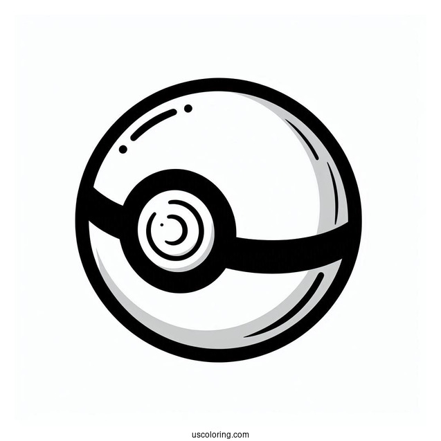 Unite Ball Pokéball Coloring Page