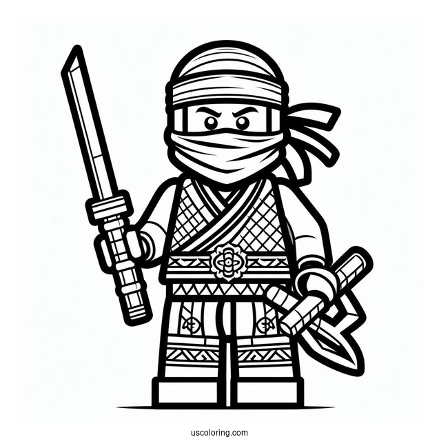 Coloring Page Of Lego Ninja For Kids
