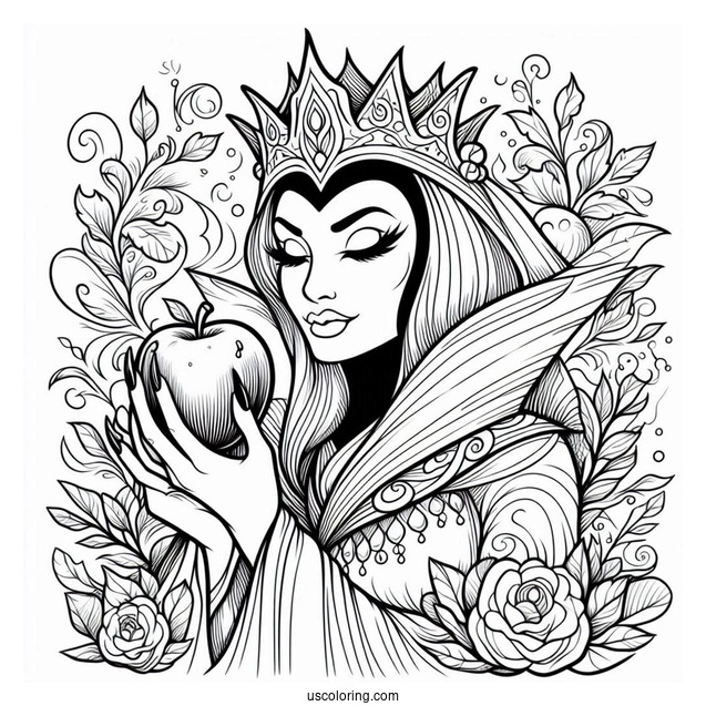 Evil Queen Holding The Poisoned Apple