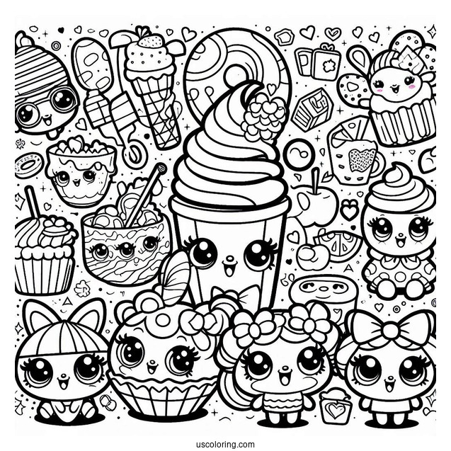 Coloring Page Of Shopkins Posters