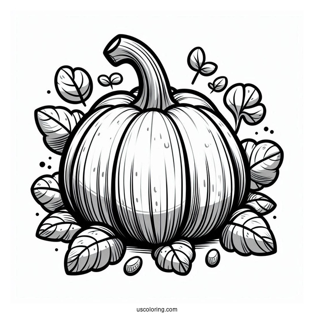 Squash Vegetable To Color
