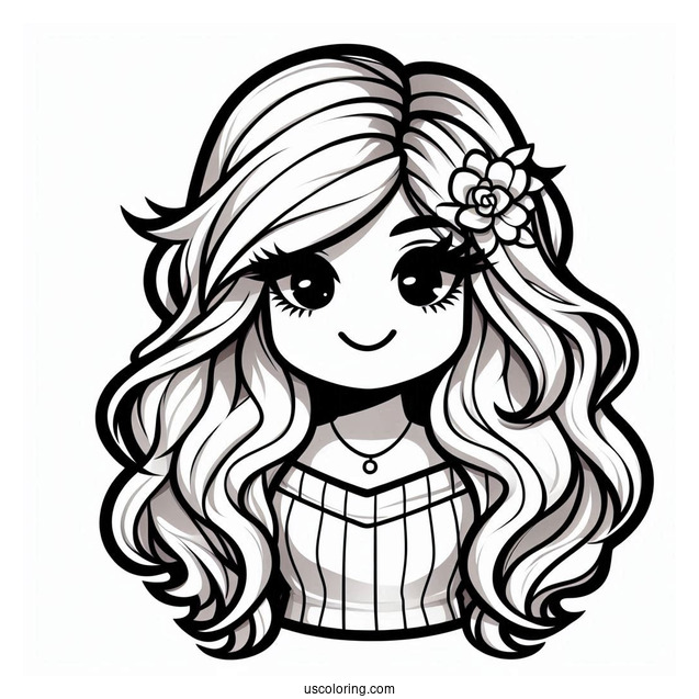 Roblox Girl Coloring Page