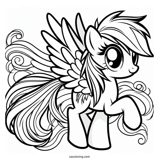 Rainbow Dash Coloring Page From Equestria Girls