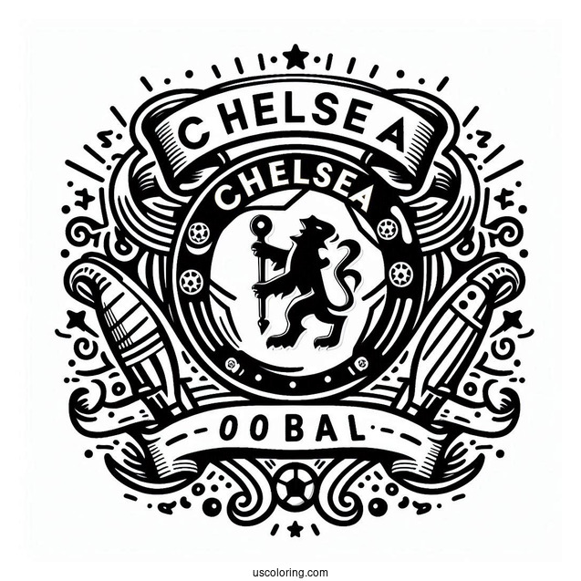 Chelsea Football Club Logo To Color