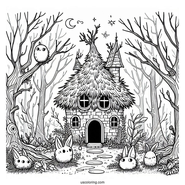 Sprunki Coloring Page Of Brud In A Haunted Forest