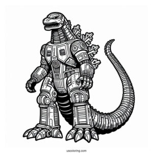 Robot Godzilla Coloring Page