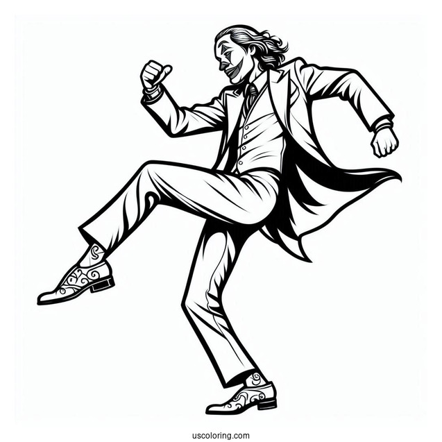 Joker_s Iconic Stairs Dance Coloring In