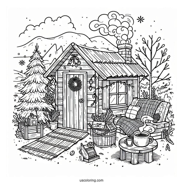 Cozy Coffee Coloring Pages Of Shack