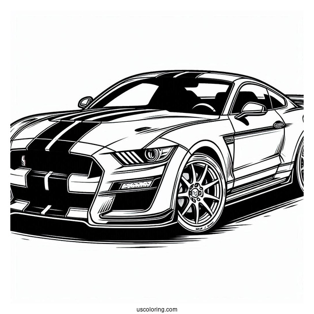 Shelby GT500 Car Coloring Page