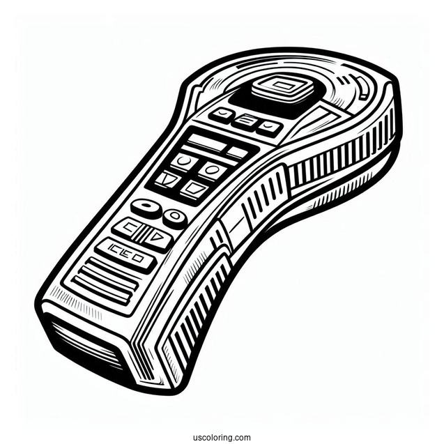 Easy Star Trek Coloring Page Of Tricorder For Kids