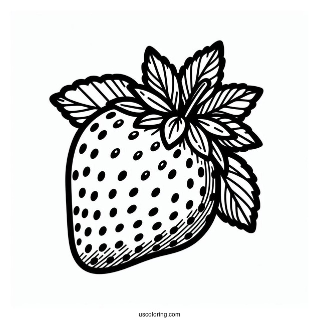 Easy Outline Of Strawberry
