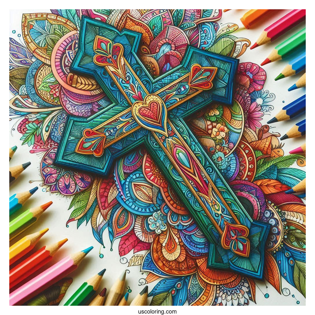 Cross Coloring Pages Featured Image