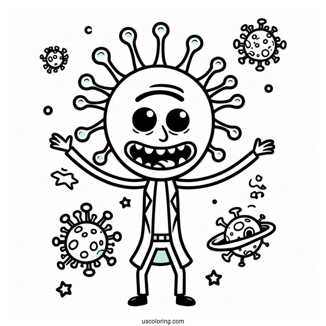 Mr. Meeseeks Coloring Page