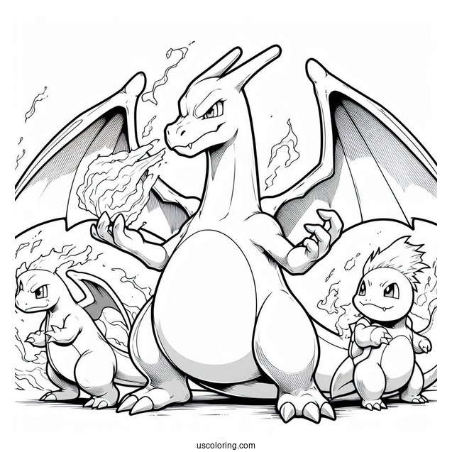 Charizard With Blastoise And Venosaur