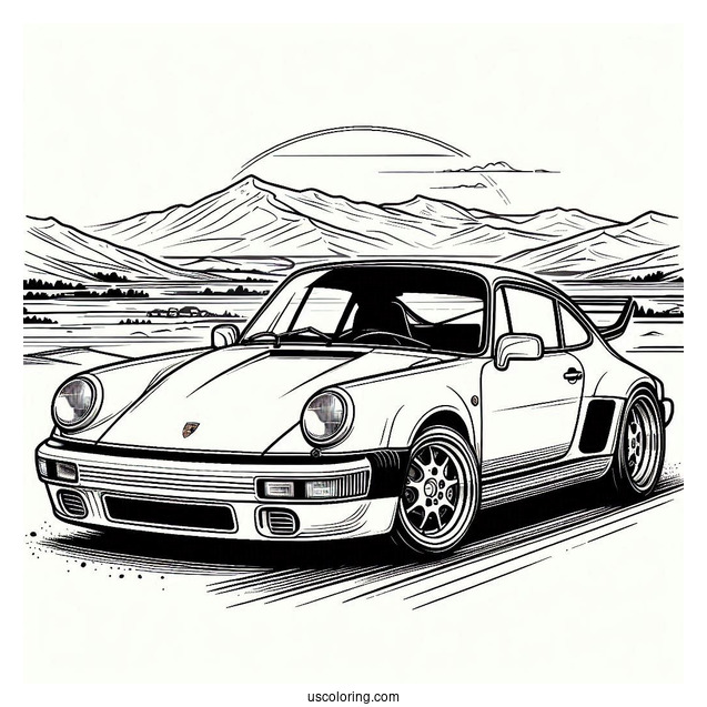 Porsche Coloring Page 930 Turbo