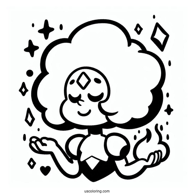 Steven Universe Coloring Page Of Simple Garnet For Preschoolers